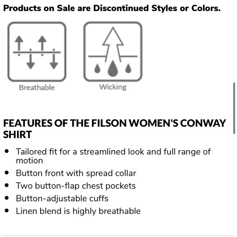 NWT Wmn’s Filson Conway Shirt - Picture 12 of 12
